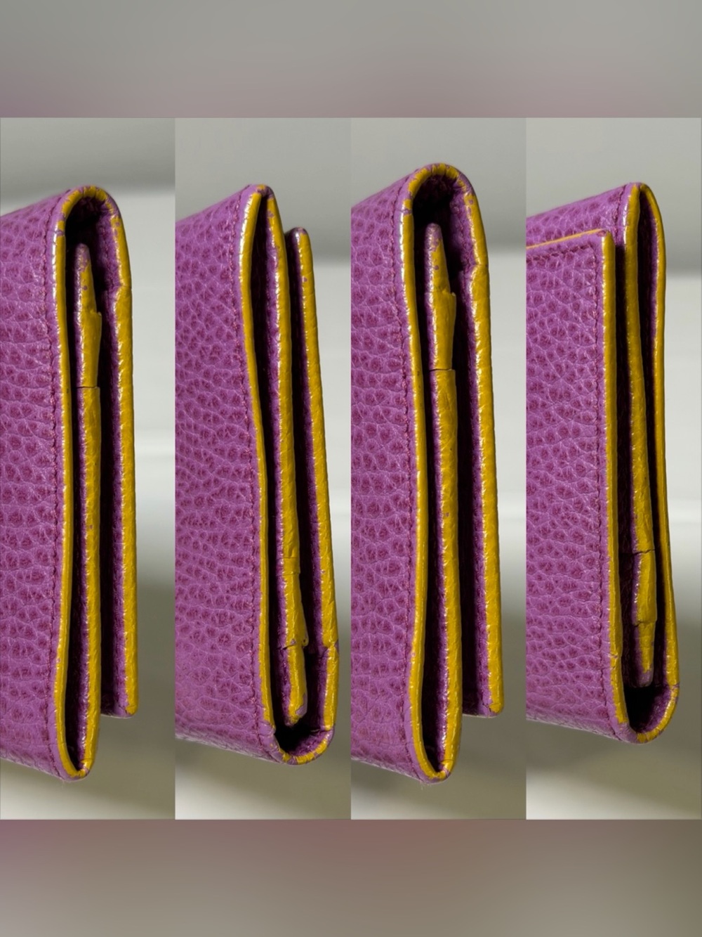Fendi purple pebbled leather wallet - Picture 3 of 16